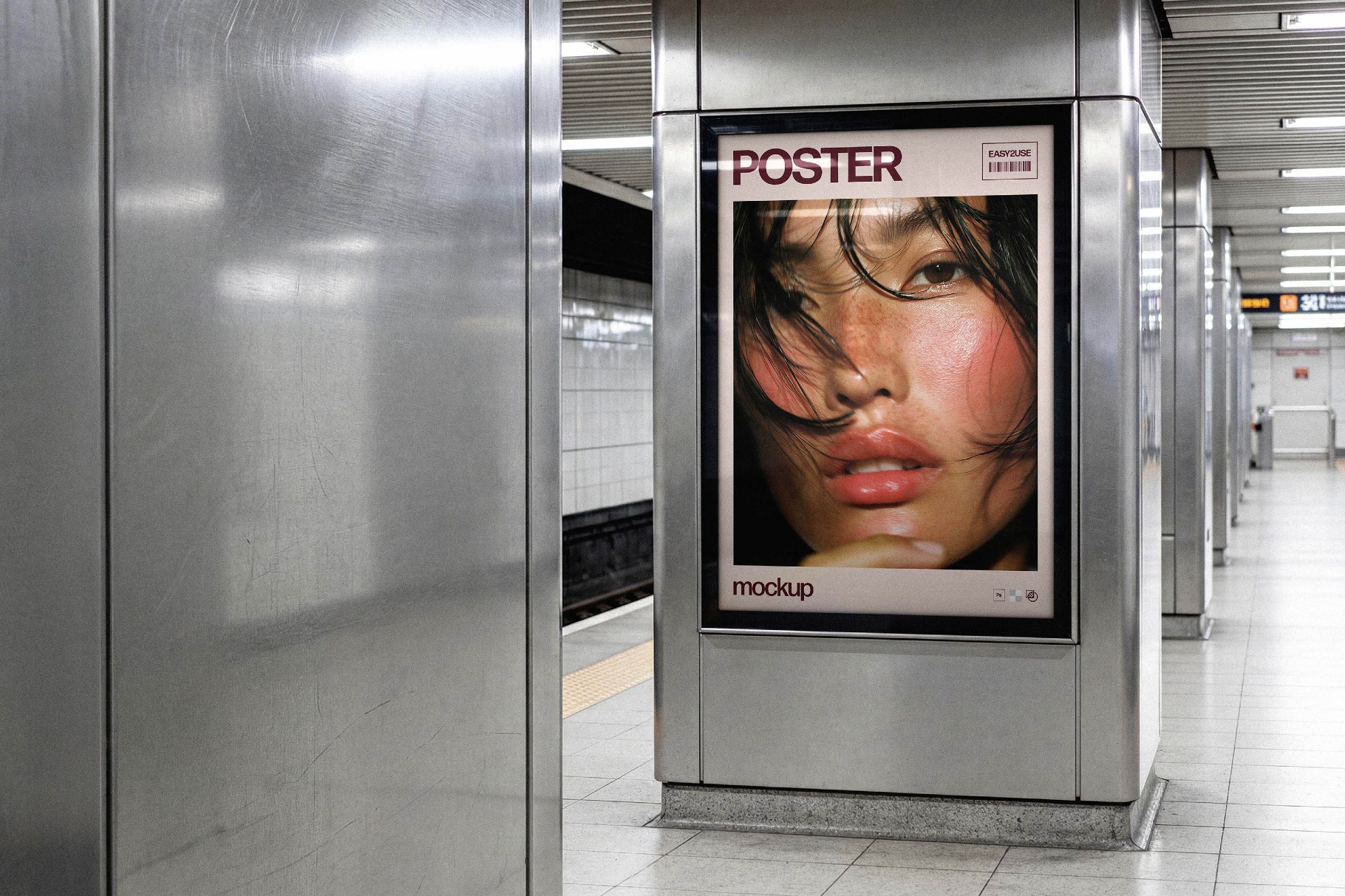 Metro Station Poster Mockup