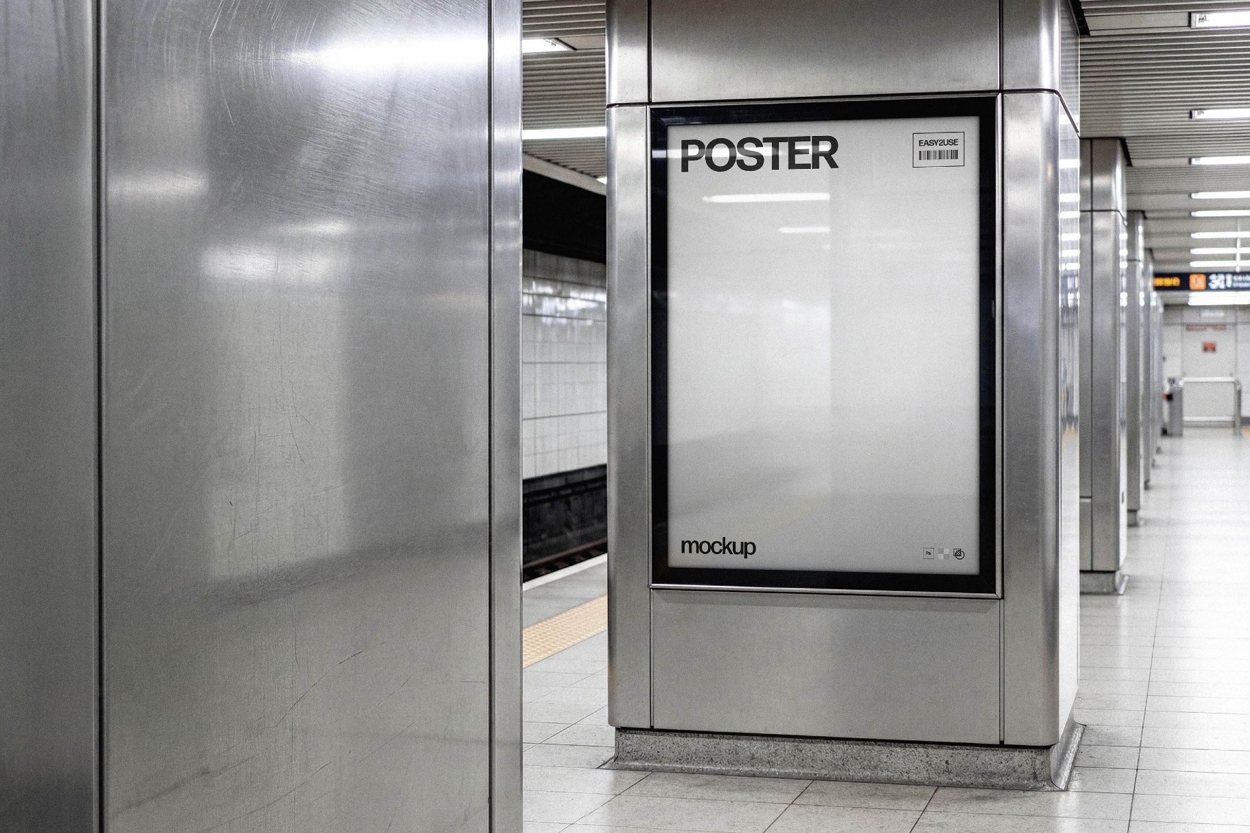 Metro Station Poster Mockup