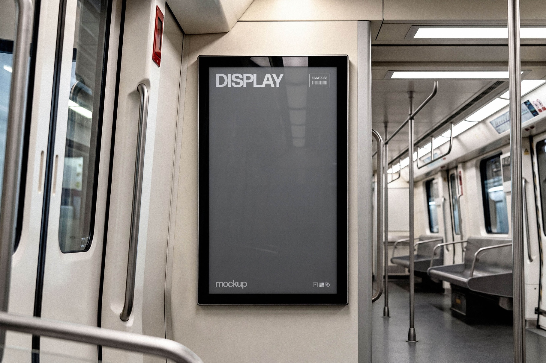 Train Advertising Display Mockup