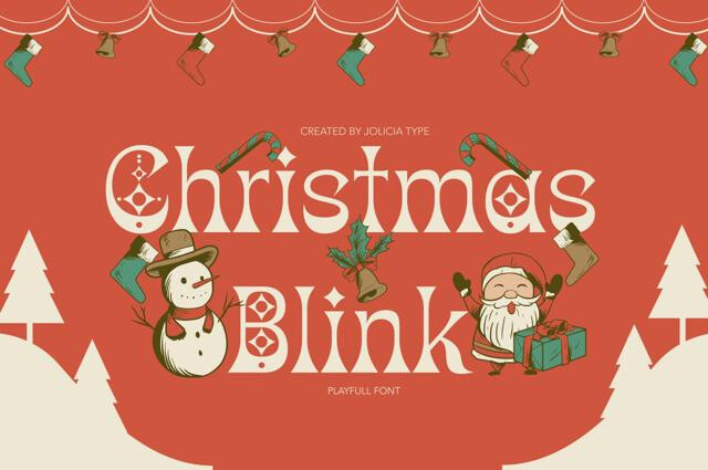 Christmas Blink - Festive Serif Font