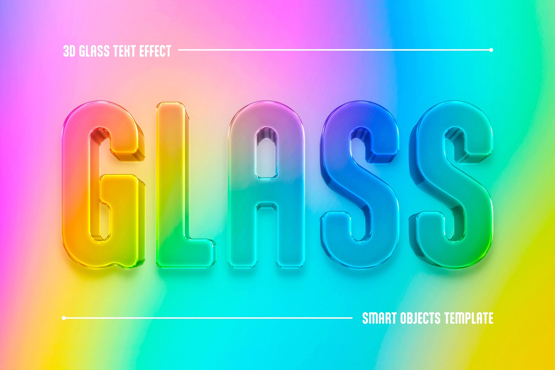 Glass 3D Text Effect