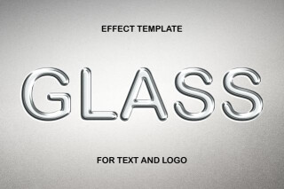 Embossed Glass Text Effect