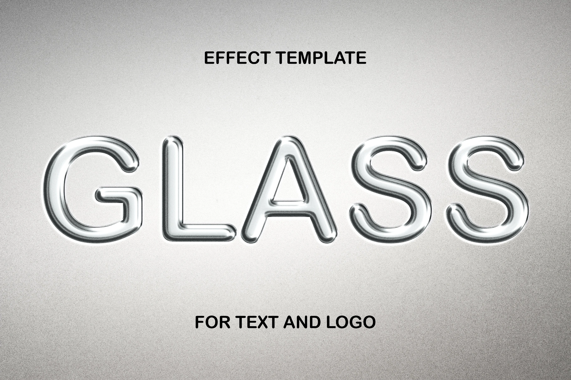 Embossed Glass Text Effect