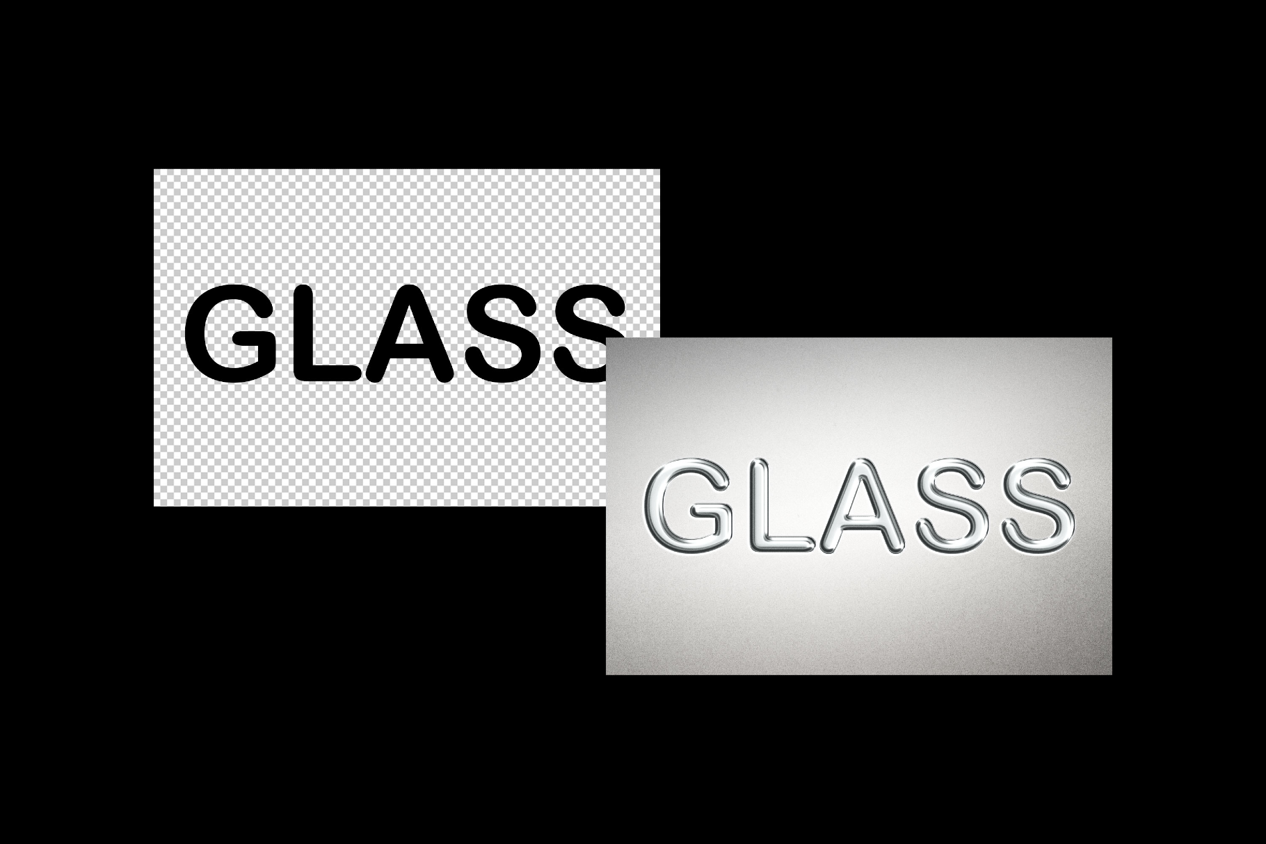 Embossed Glass Text Effect