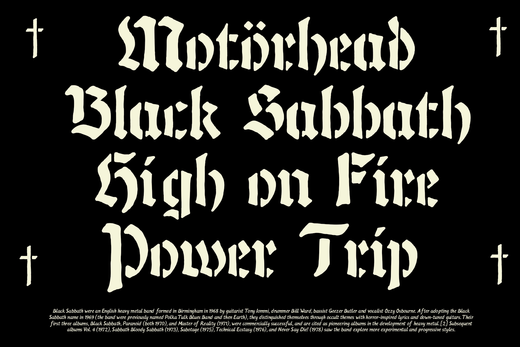 Vuse - Blackletter Stencil Duo Font