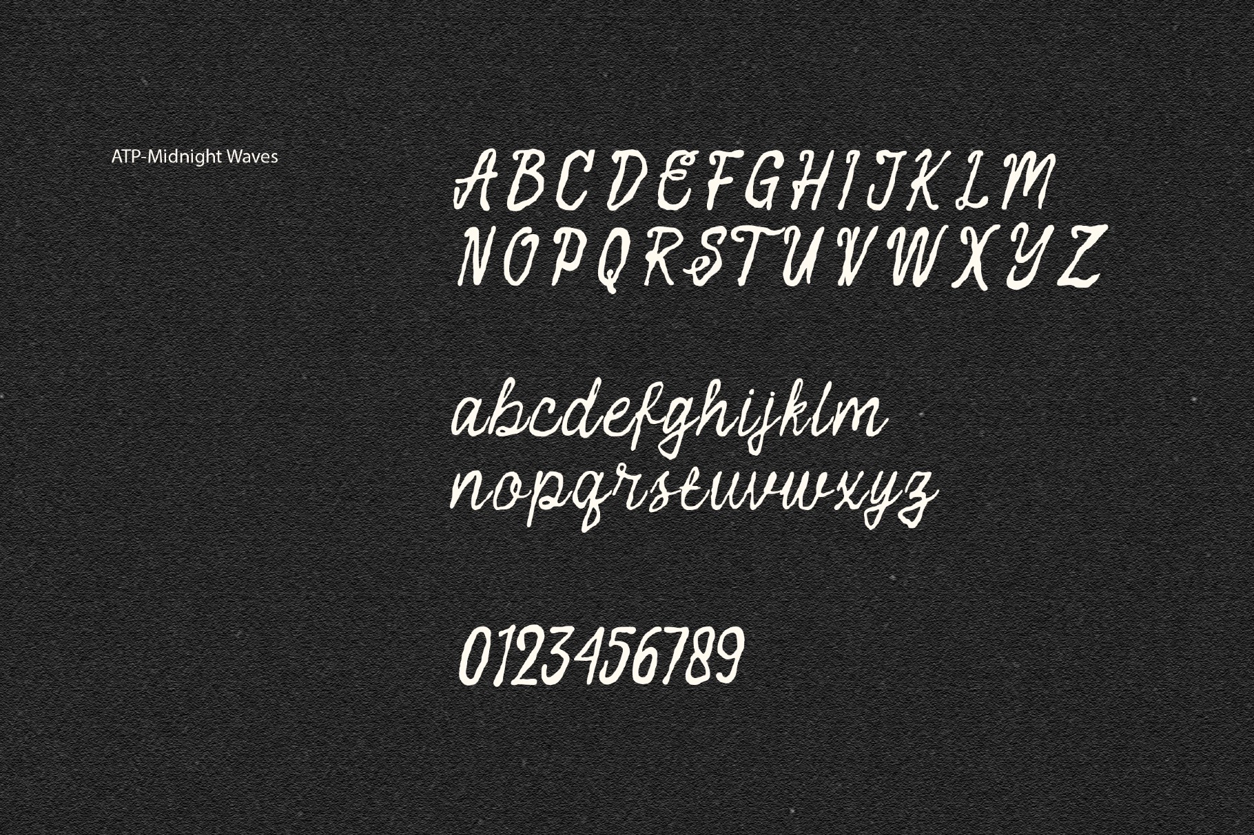Midnight Waves - Handwritten Script Font