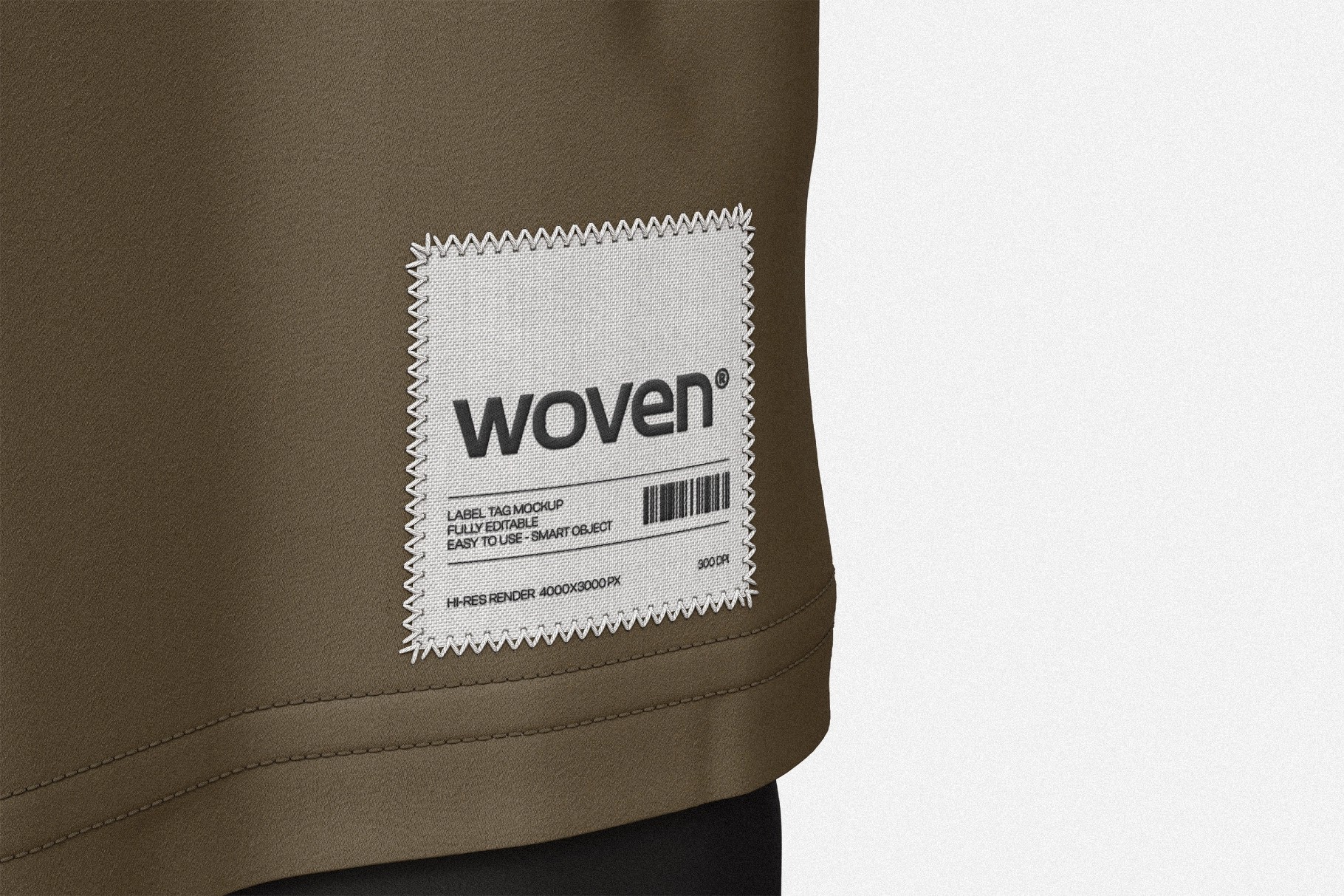 Woven Clothing Label Mockup