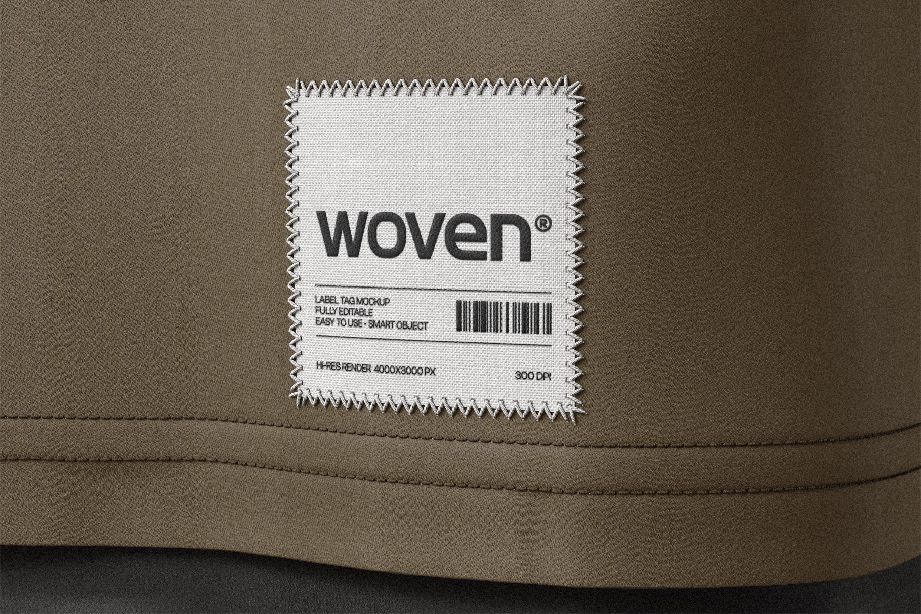 Woven Clothing Label Mockup