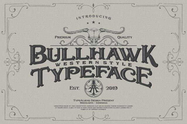 Bullhawk - Vintage Western Font
