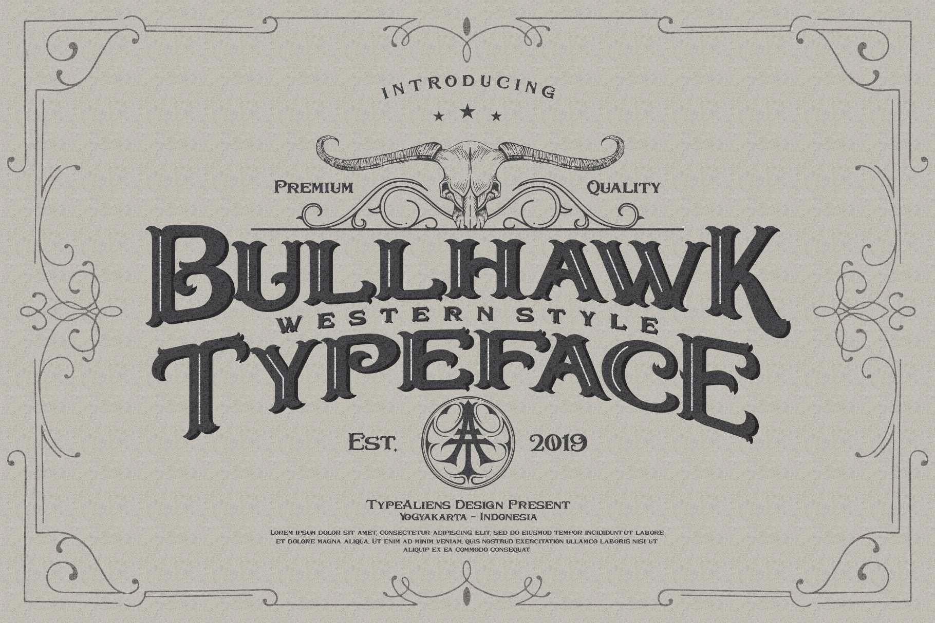 Bullhawk - Vintage Western Font