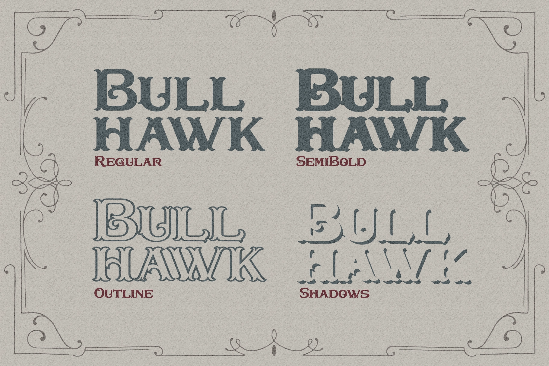 Bullhawk - Vintage Western Font
