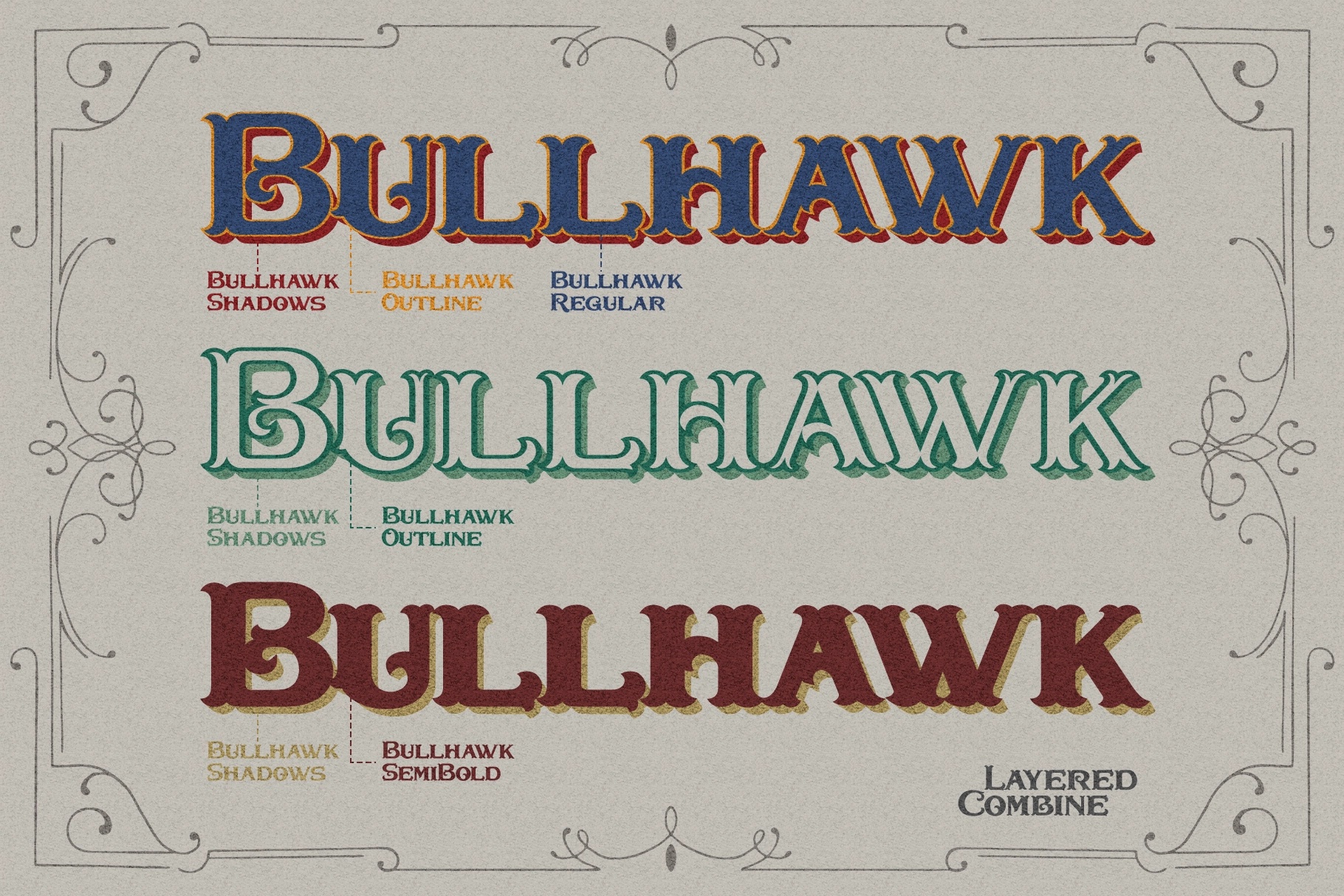 Bullhawk - Vintage Western Font