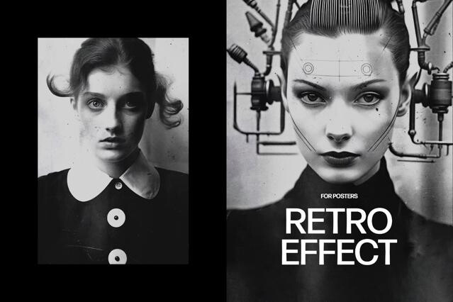 Retro Film Poster Photo Effect