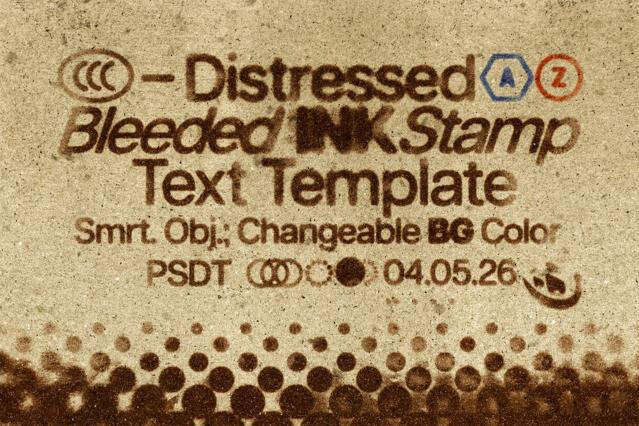 Distressed Bleeded Ink Stamp Text Effect