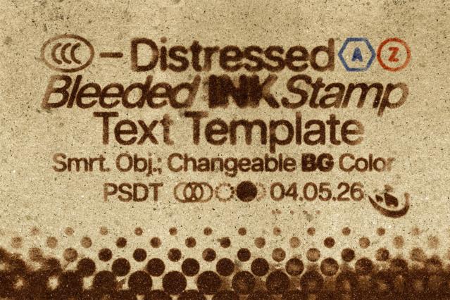 Distressed Bleeded Ink Stamp Text Effect