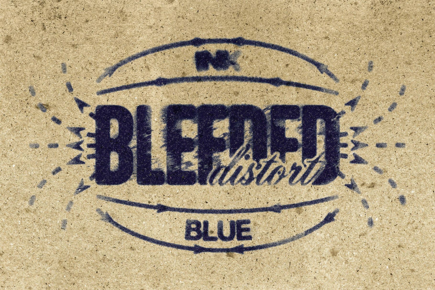 Distressed Bleeded Ink Stamp Text Effect