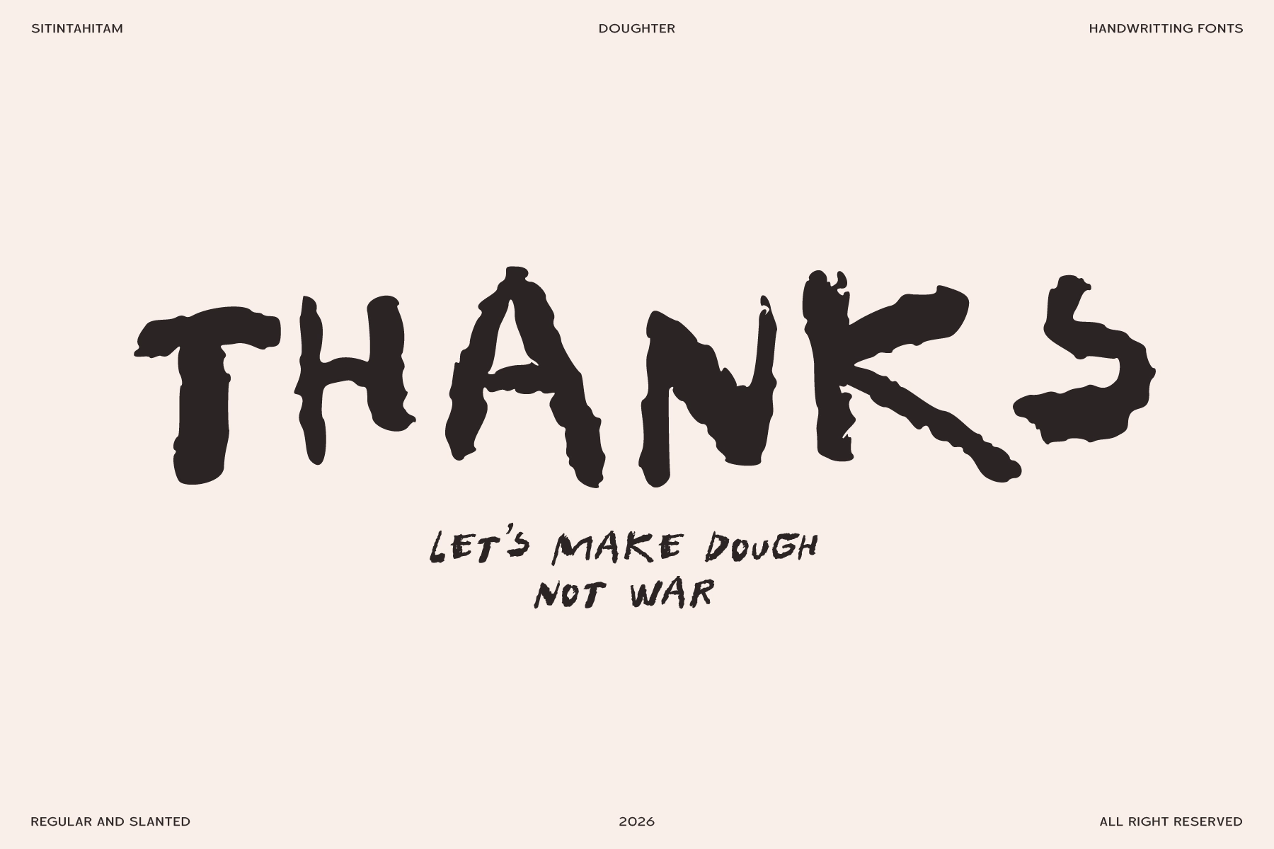 STH Doughter - Rough Handwritten Font
