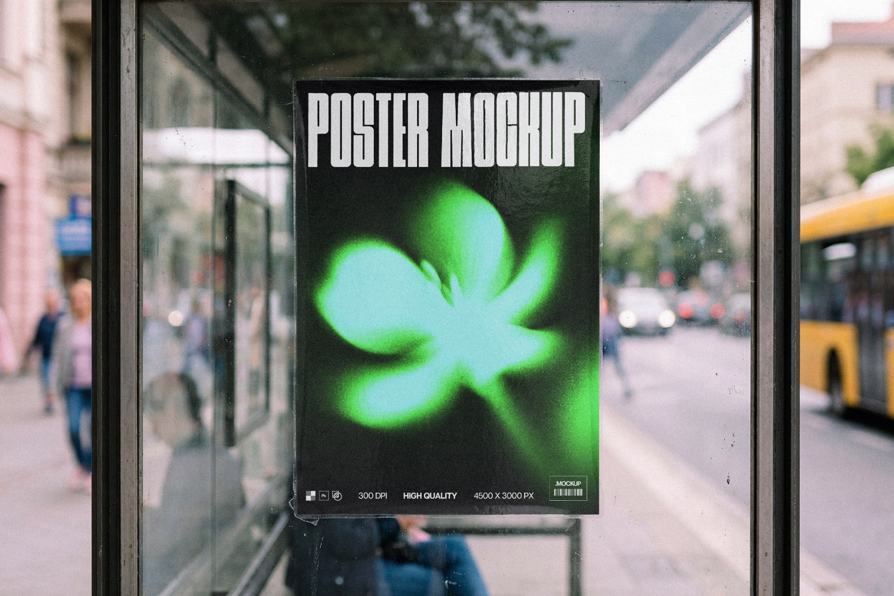Glass Shelter Poster Mockup