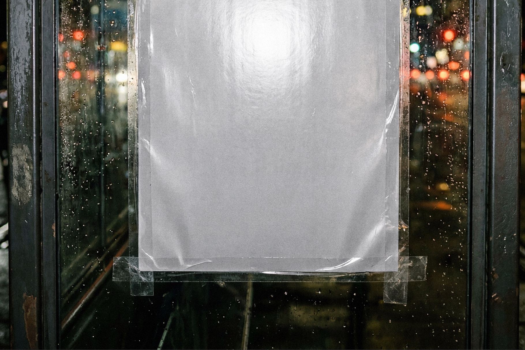 Rainy Street Poster Mockup