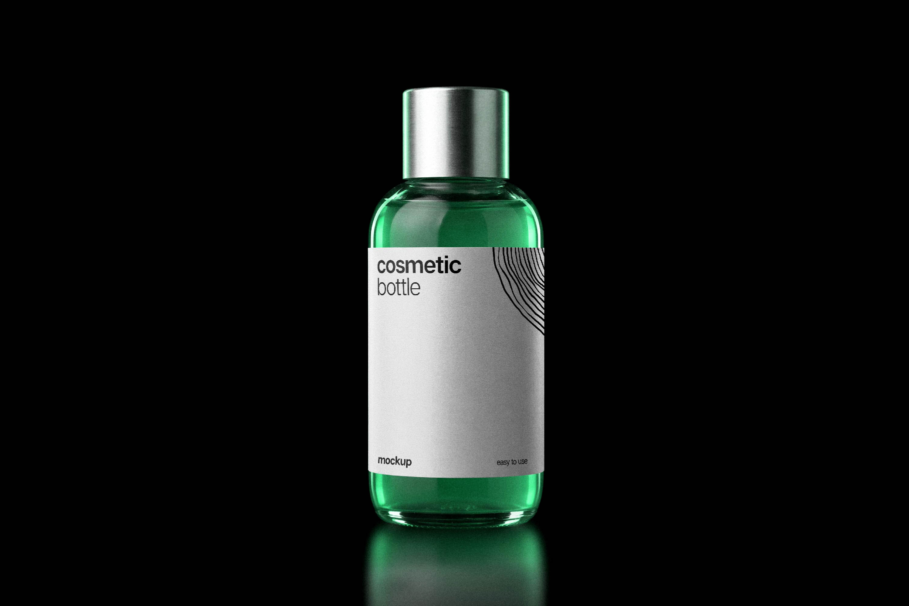 Glass Cosmetic Bottle Mockup