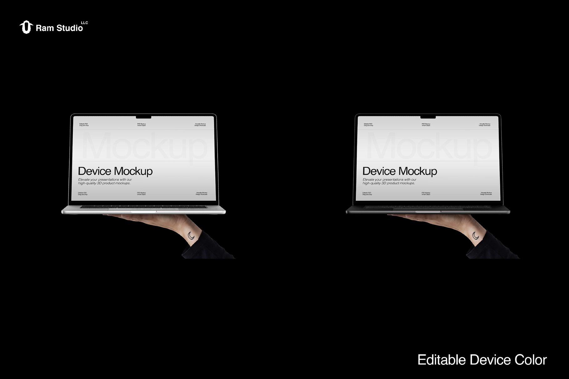Hand Holding Device Mockup Set