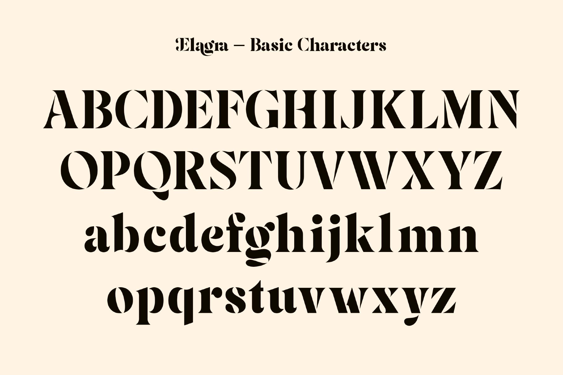 Elagra — Elegant Stencil Serif Font