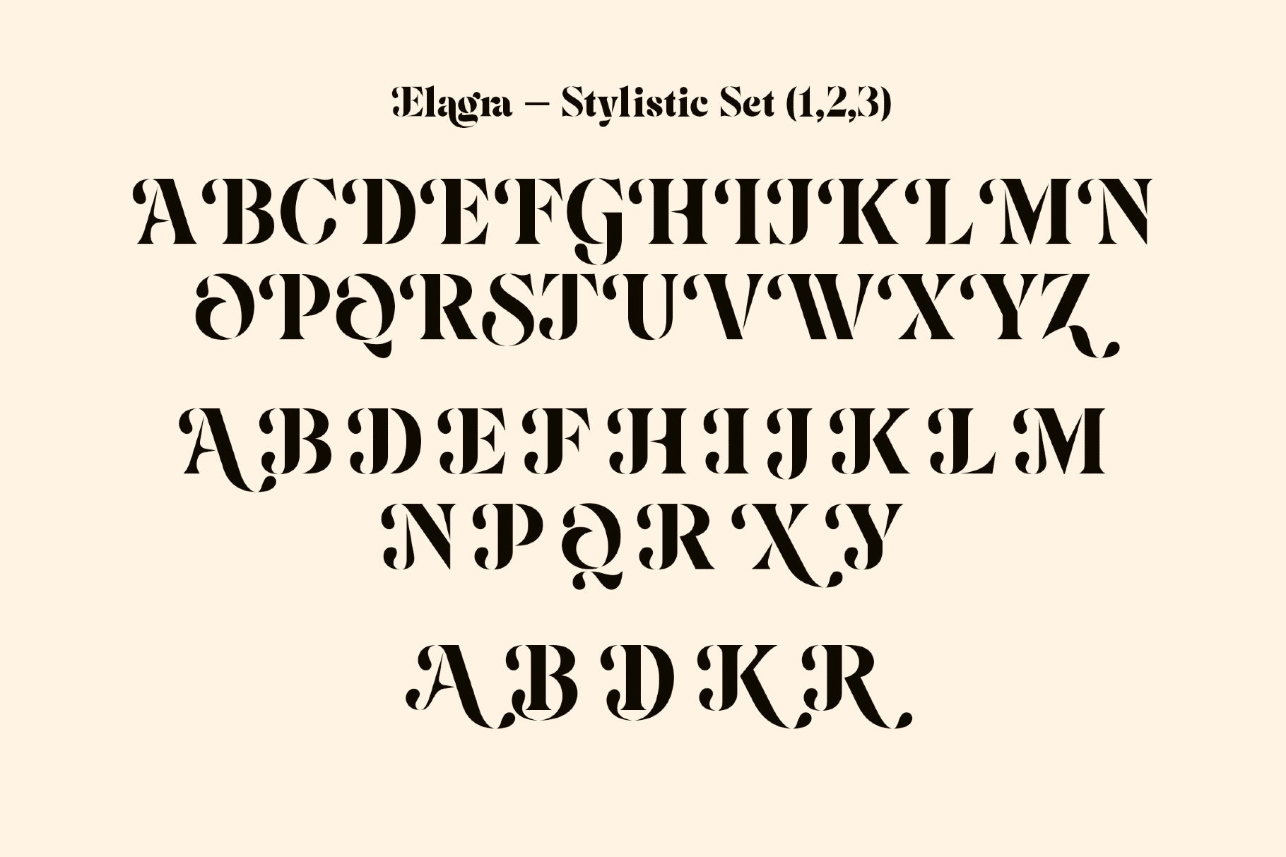 Elagra — Elegant Stencil Serif Font