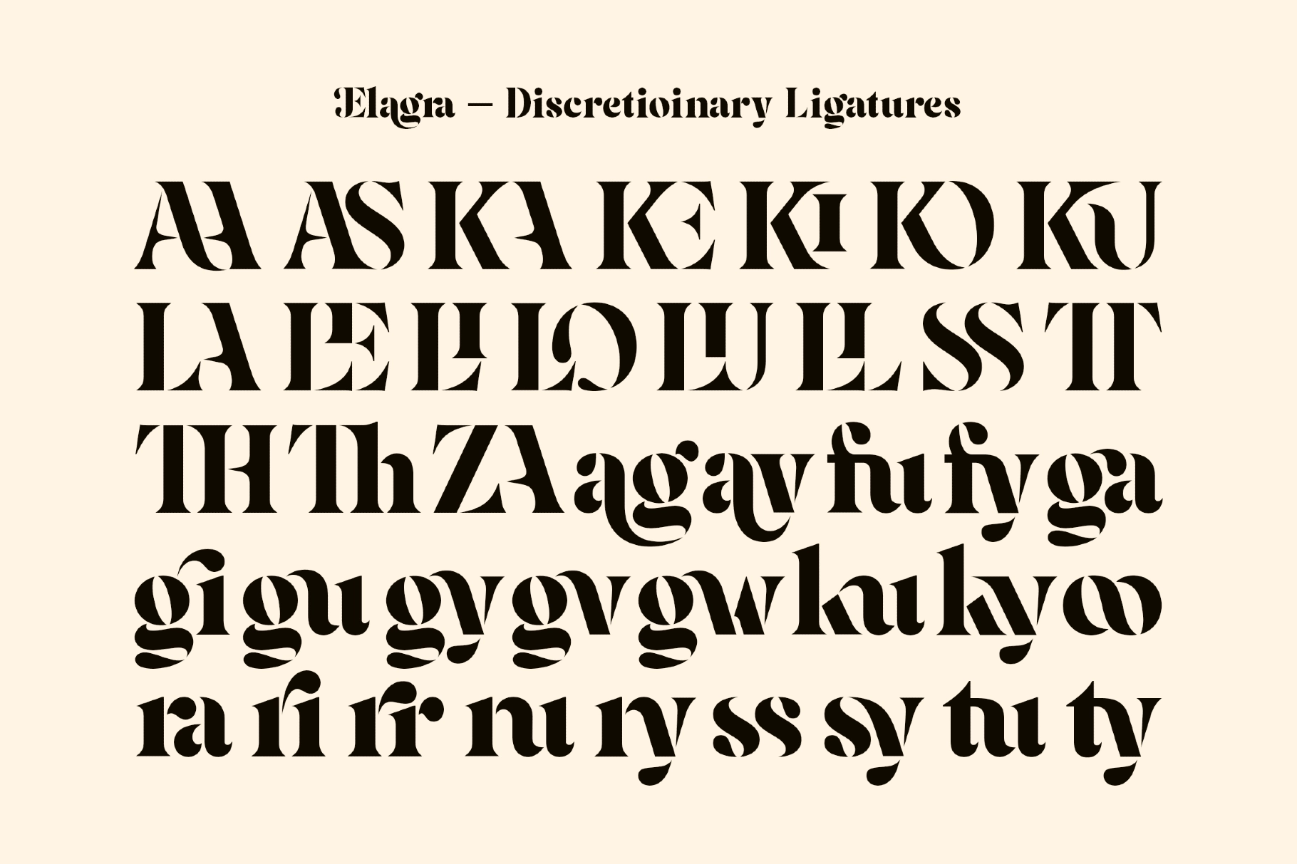 Elagra — Elegant Stencil Serif Font