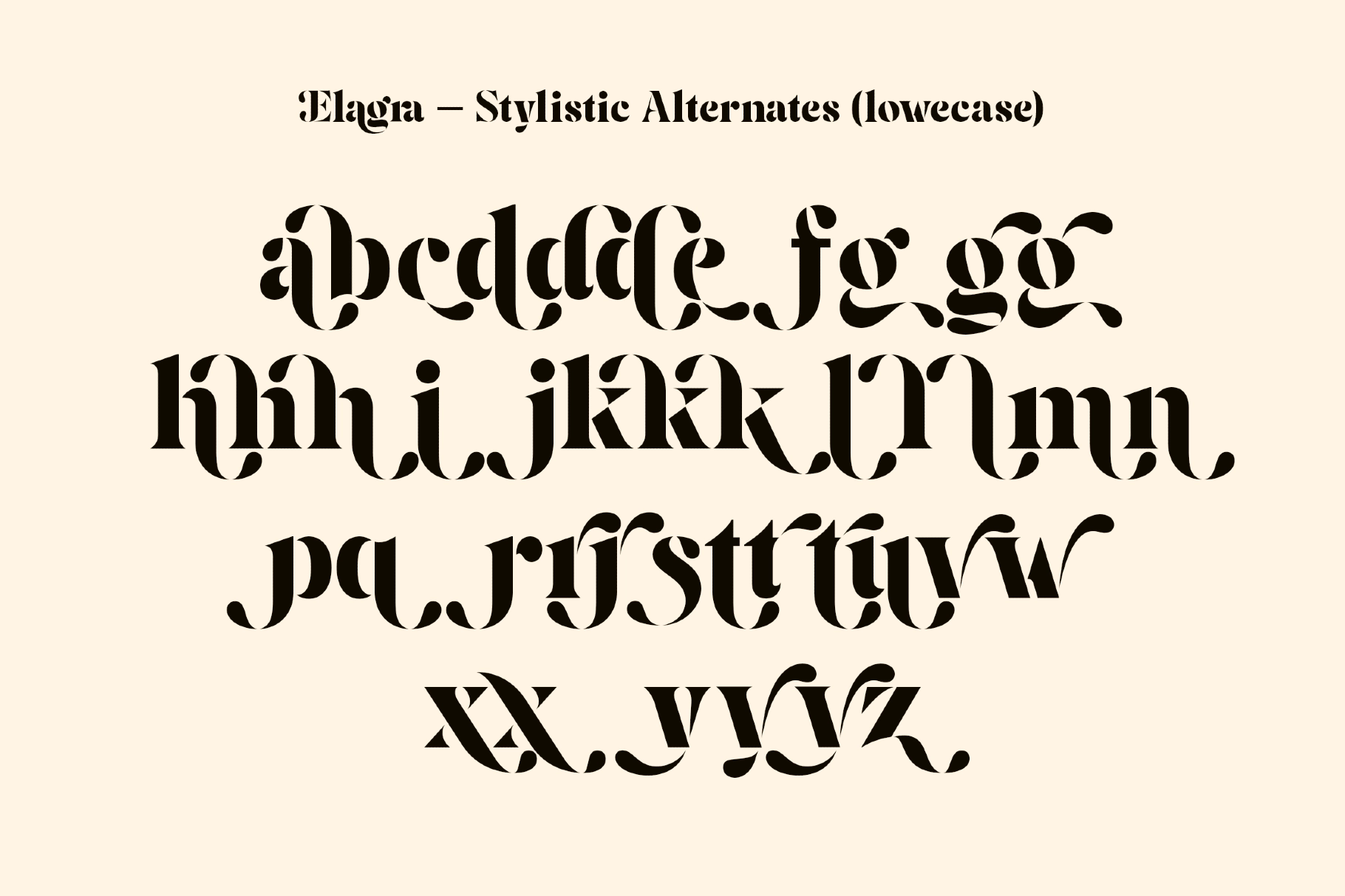 Elagra — Elegant Stencil Serif Font