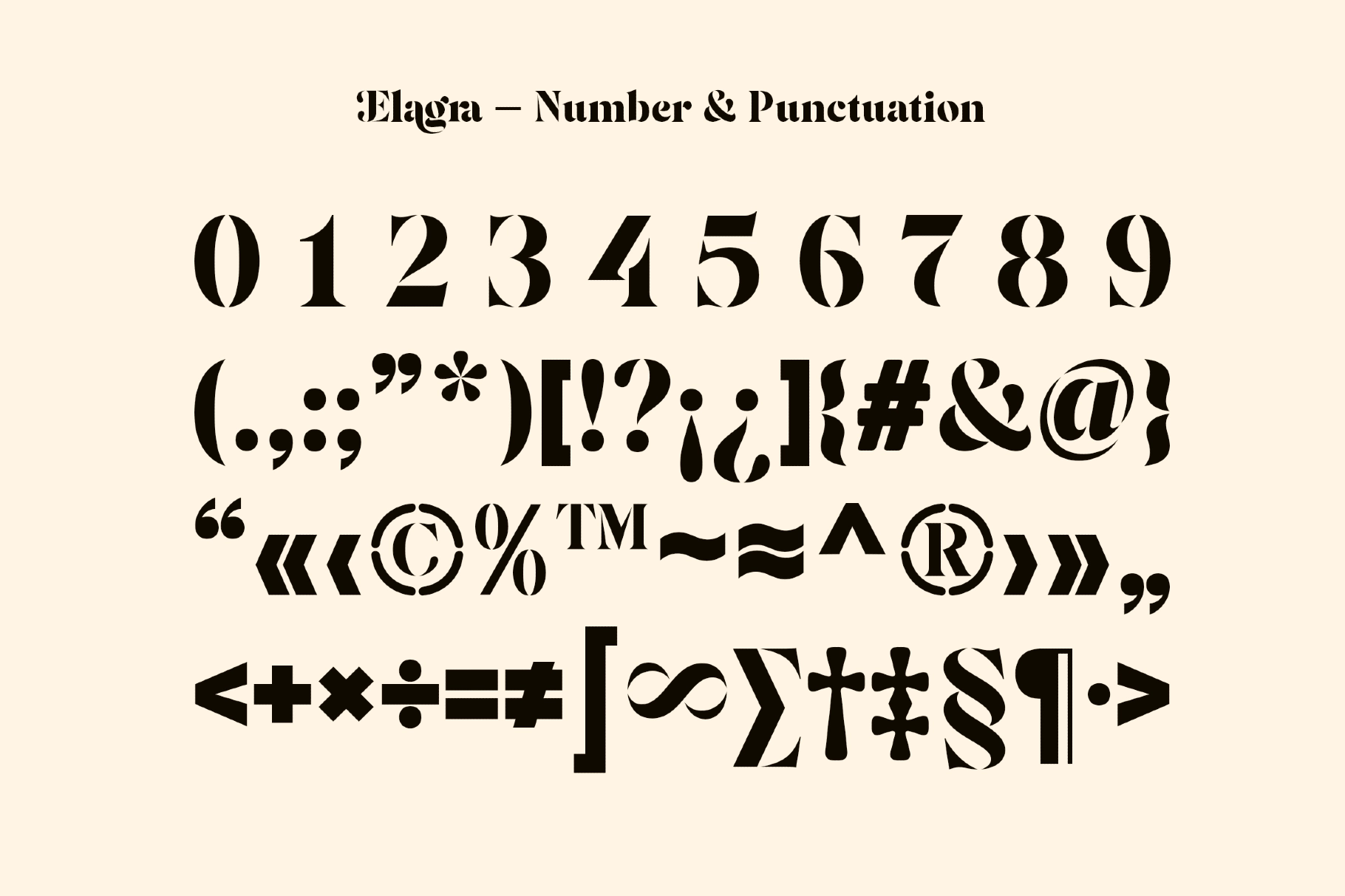 Elagra — Elegant Stencil Serif Font