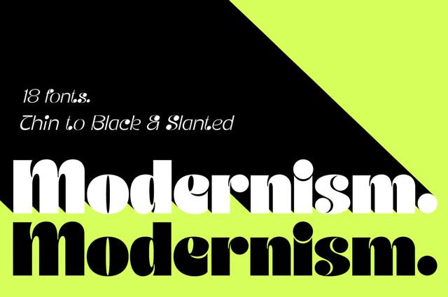 JT Modernism - Modern Funky Font