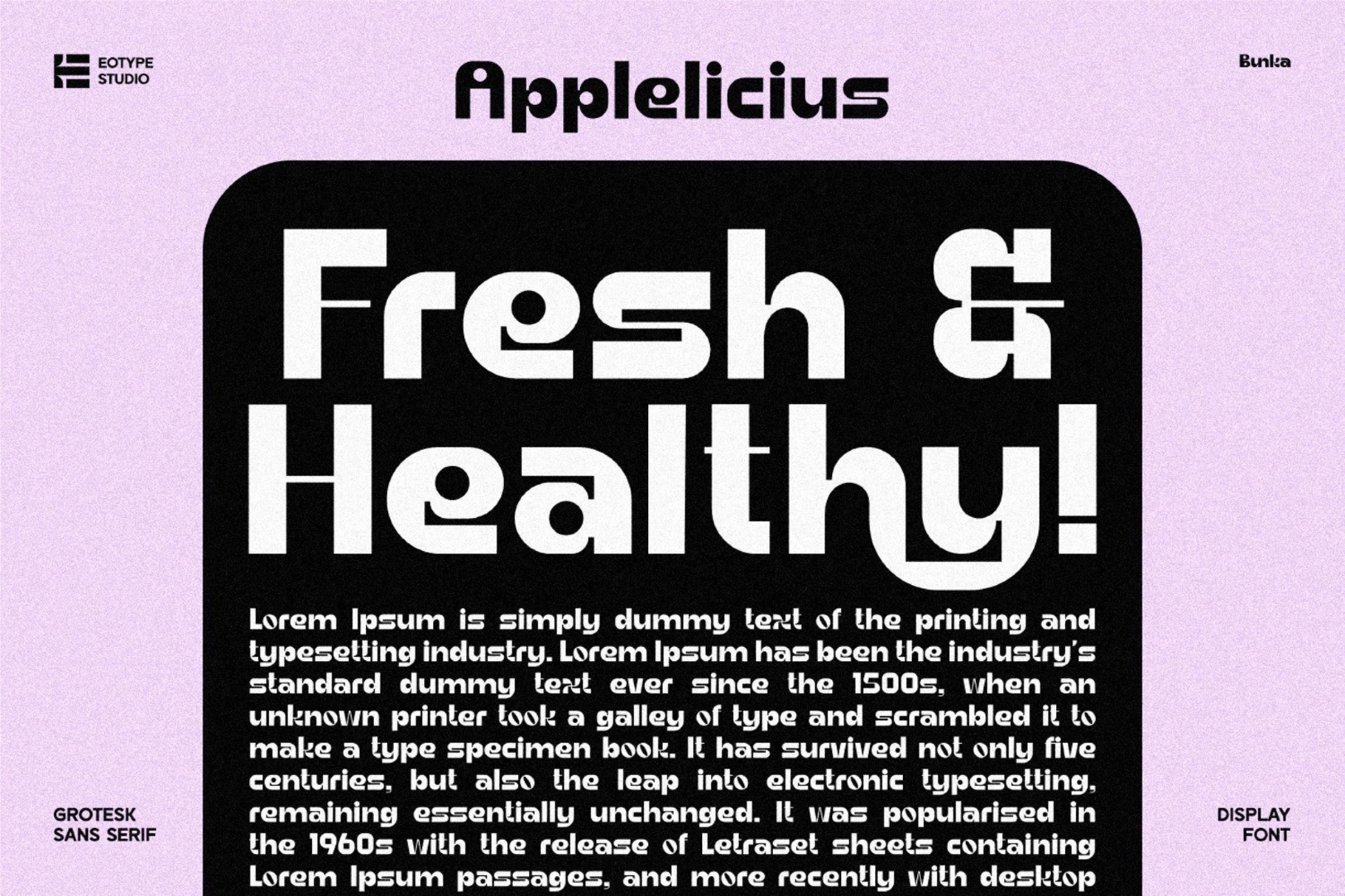 Bunka - Grotesk Sans Serif Font