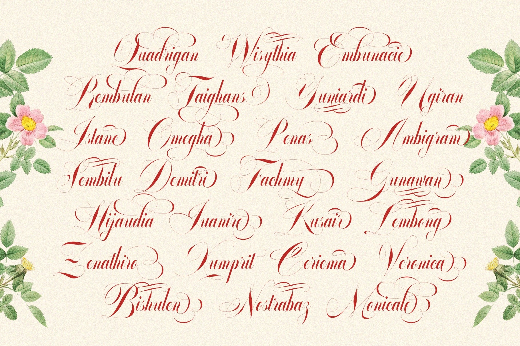 GLOWING ROMANCE — Luxury Calligraphy Font