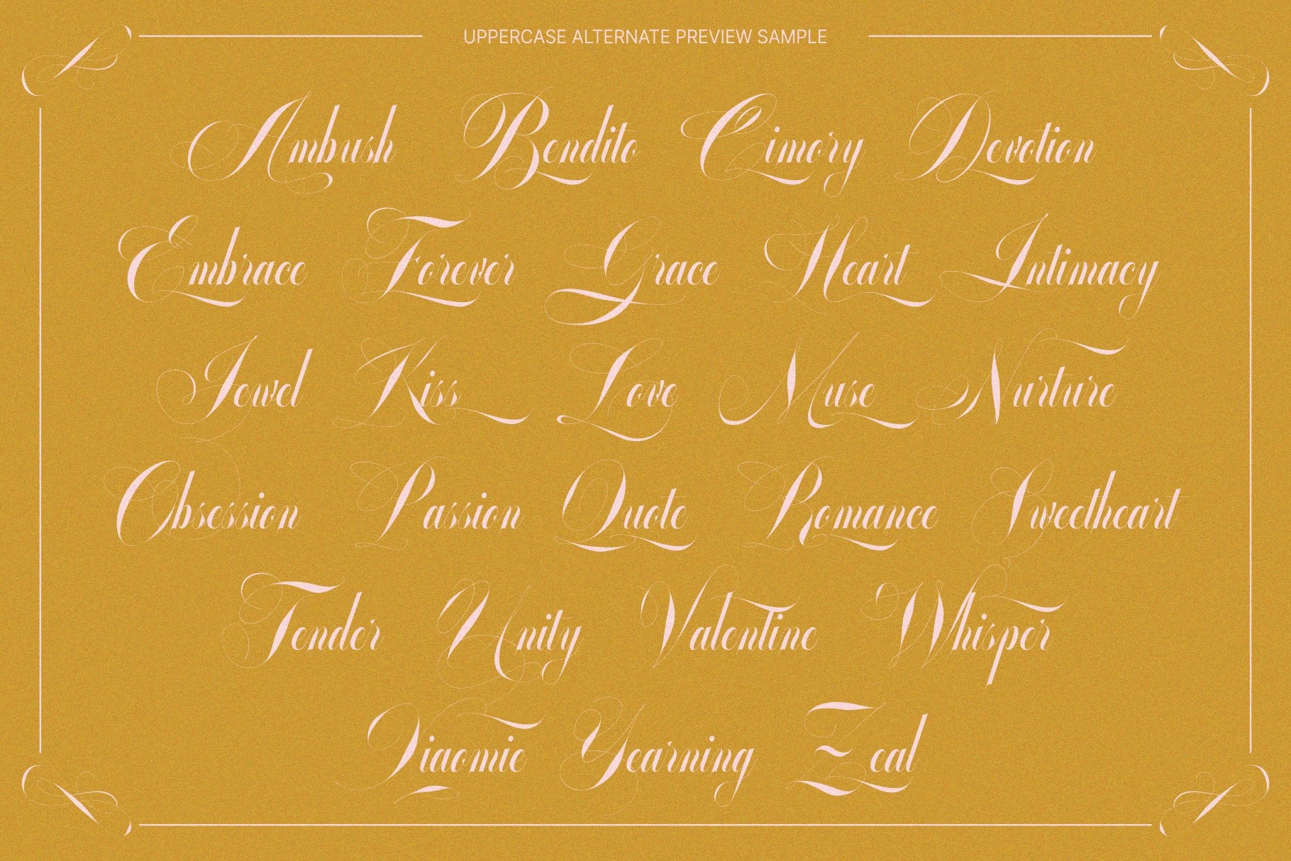 GLOWING ROMANCE — Luxury Calligraphy Font