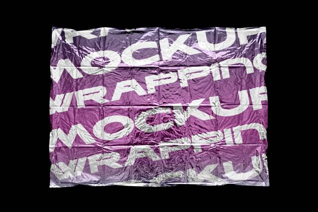 Crumpled Foil Wrapping Mockup