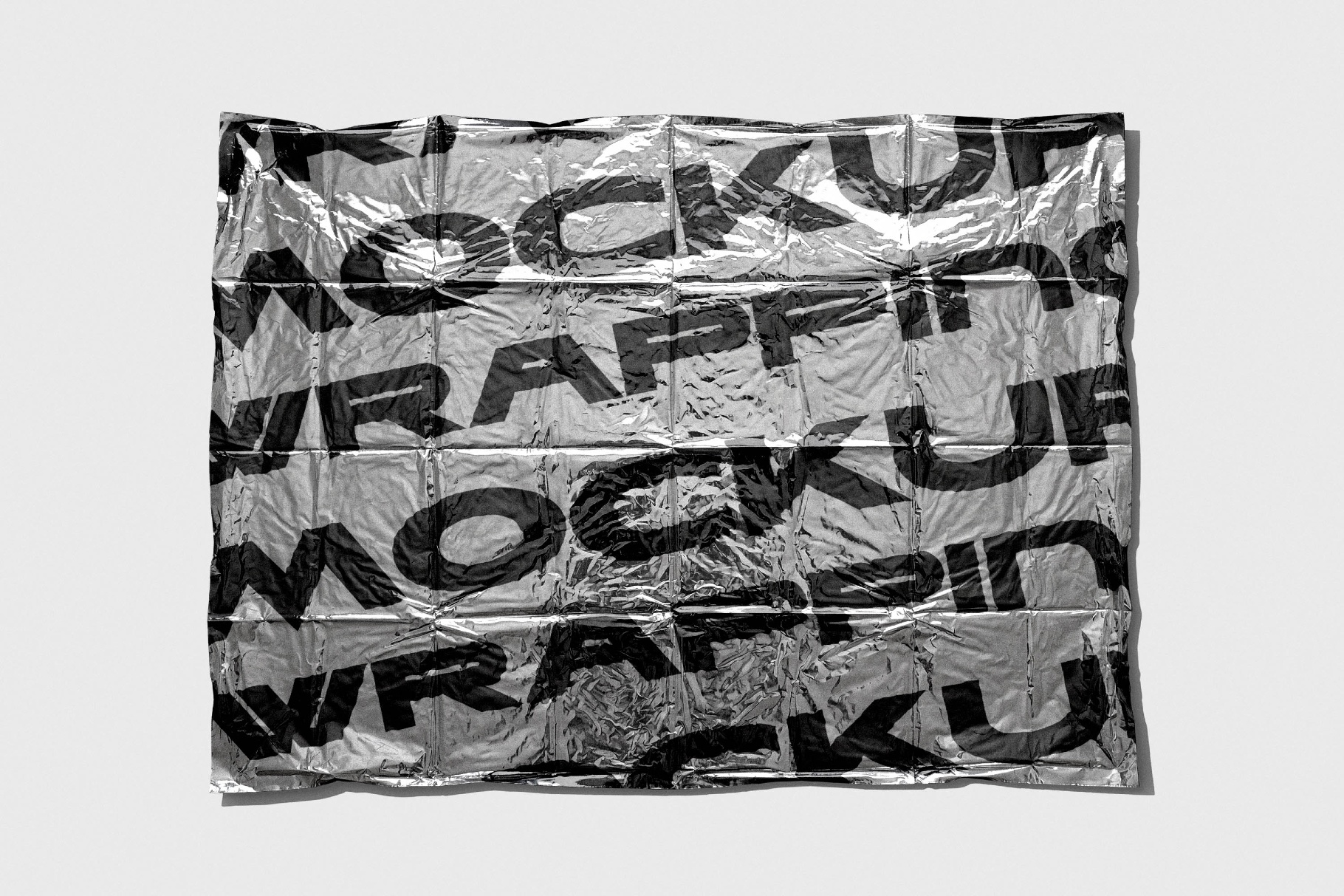 Crumpled Foil Wrapping Mockup