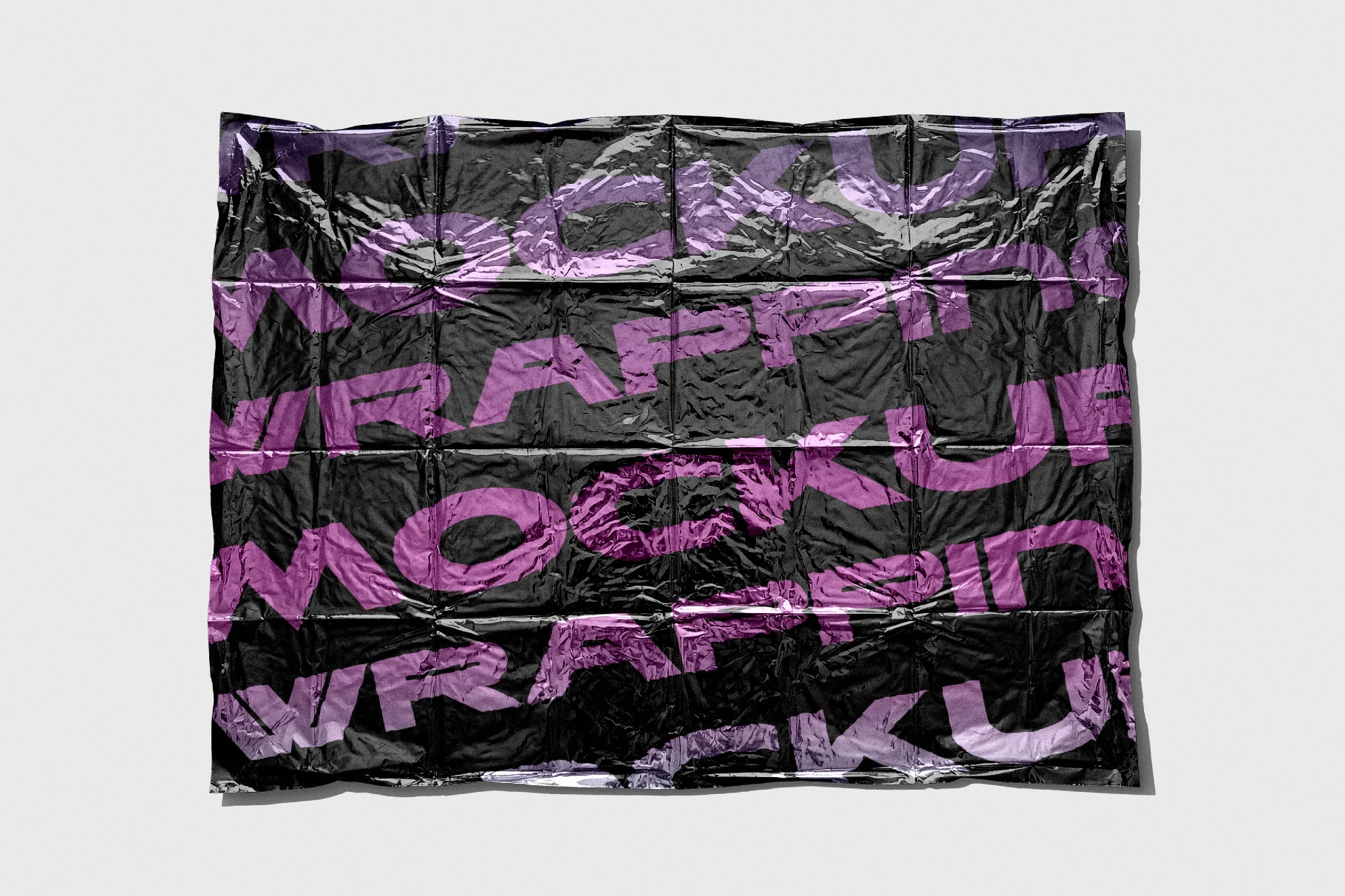 Crumpled Foil Wrapping Mockup