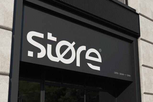 Retail Storefront Sign Mockup