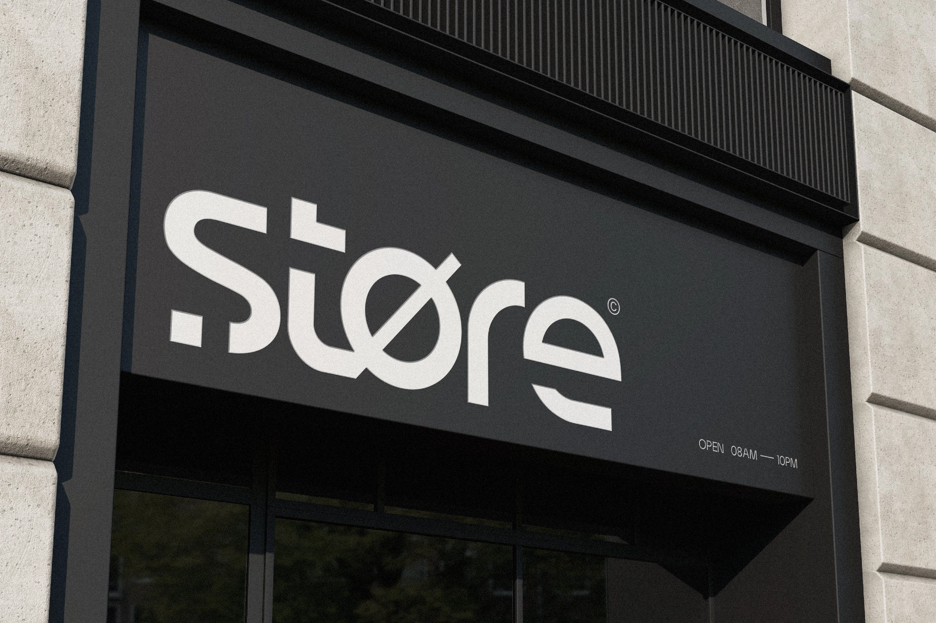 Retail Storefront Sign Mockup