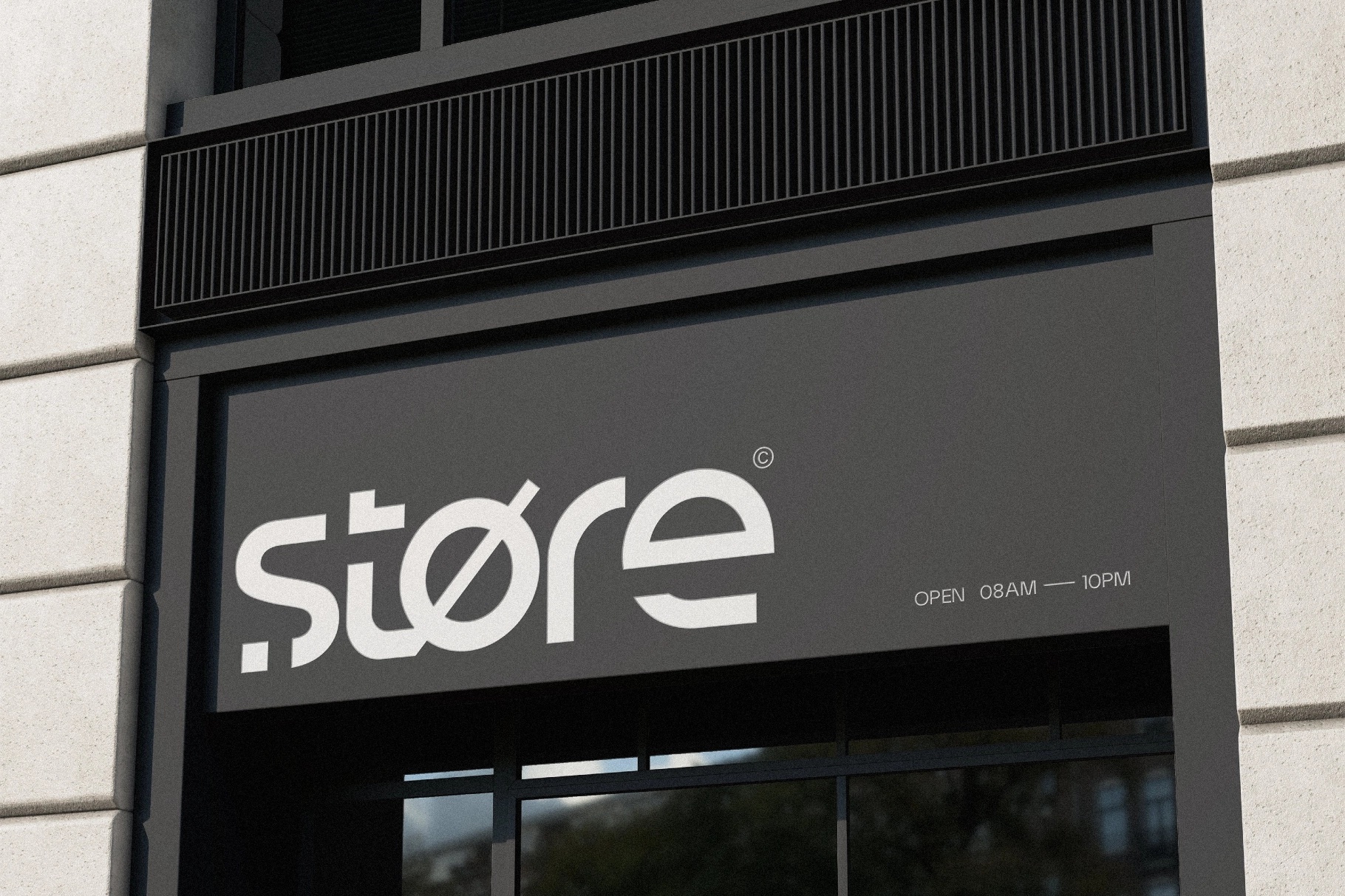 Retail Storefront Sign Mockup