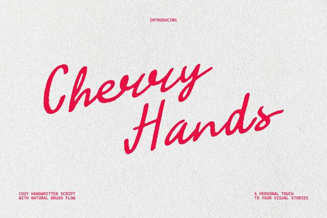 Cherry Hands - Handwritten Script Font