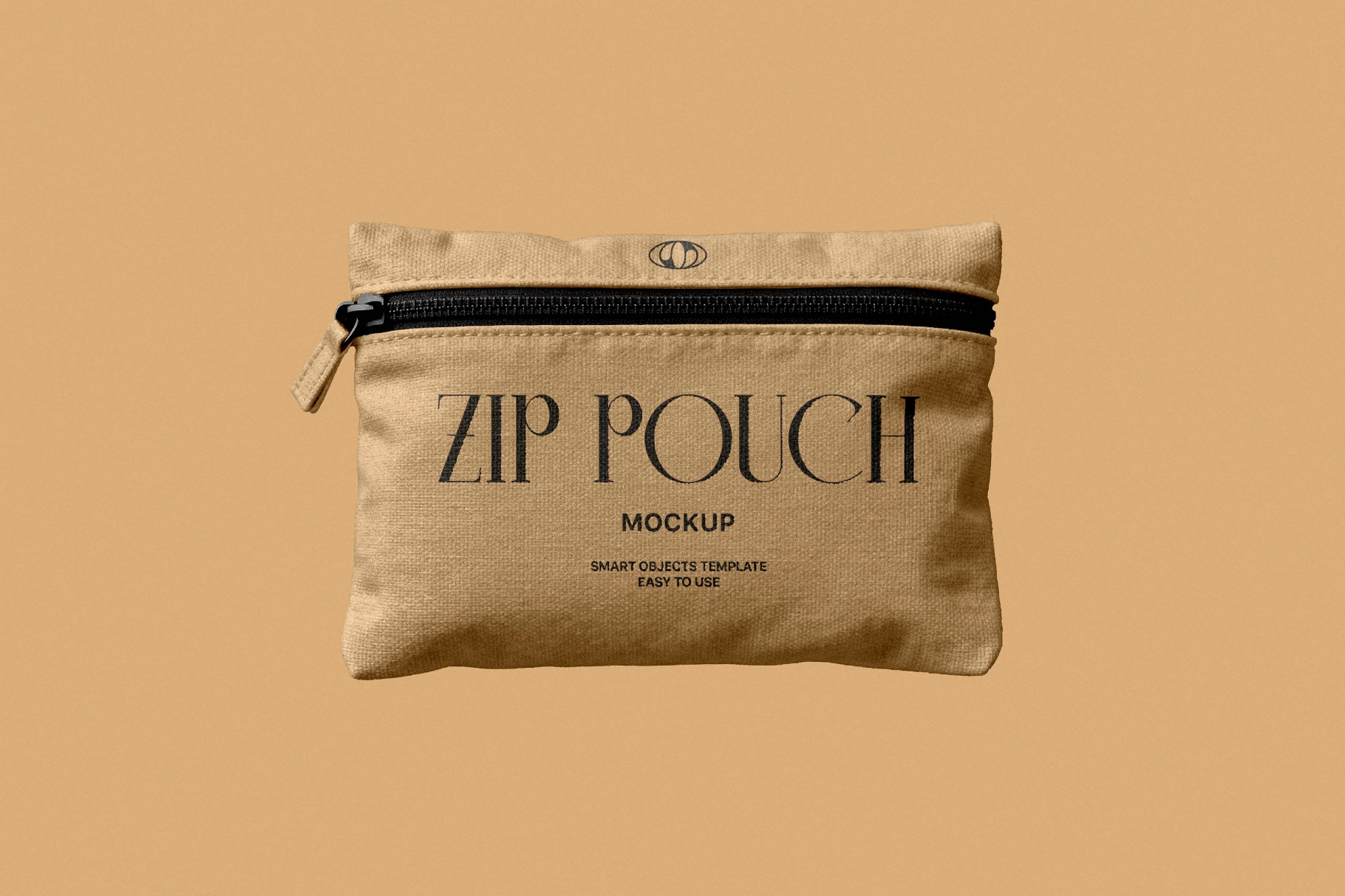 Fabric Zip Pouch Mockup