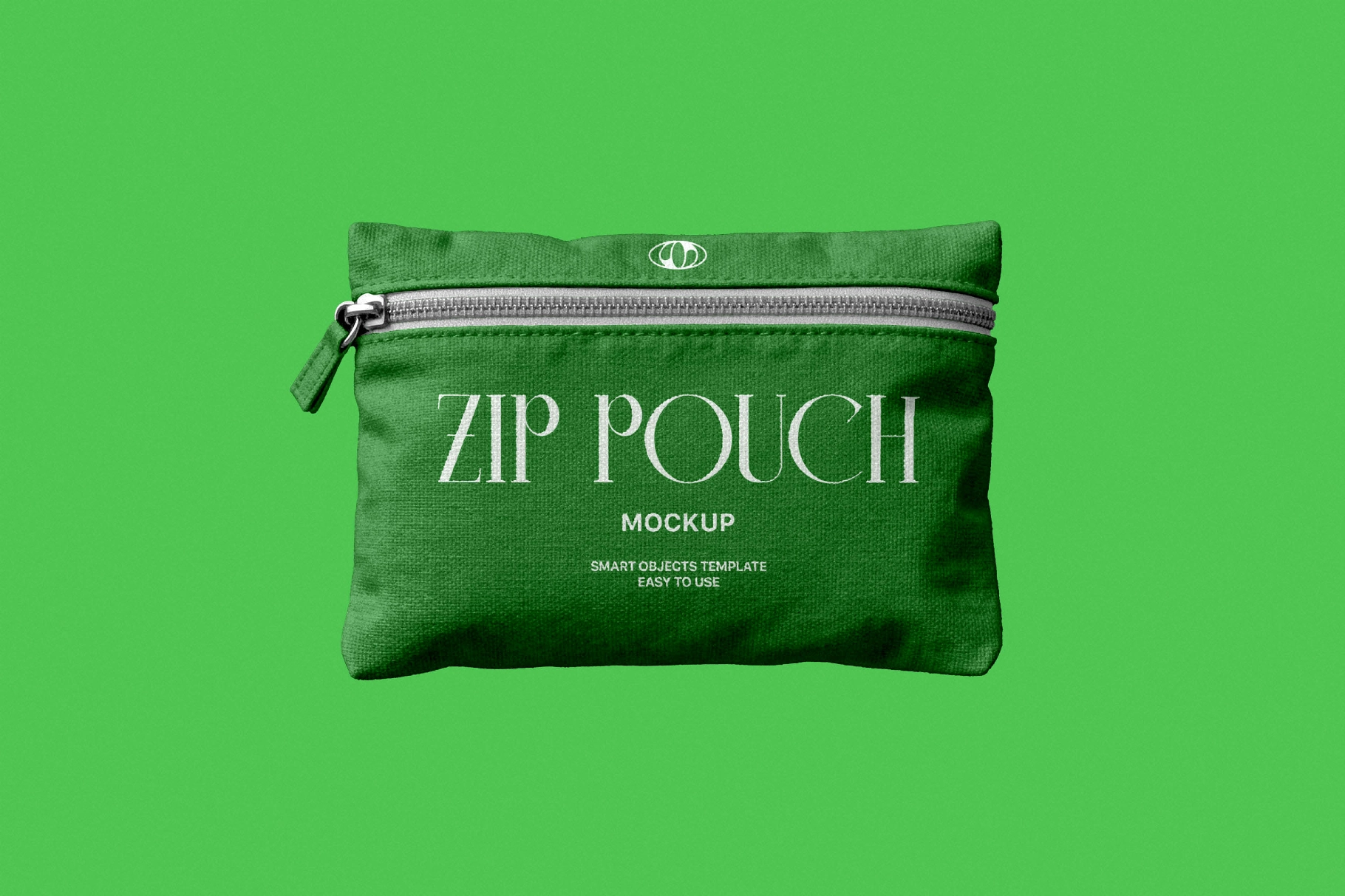 Fabric Zip Pouch Mockup