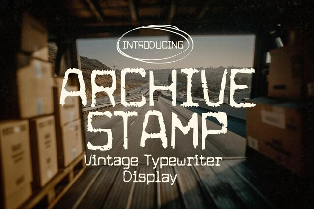 Archive Stamp - Vintage Typewriter Display Font