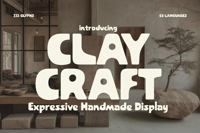 Claycraft - Handmade Display Font