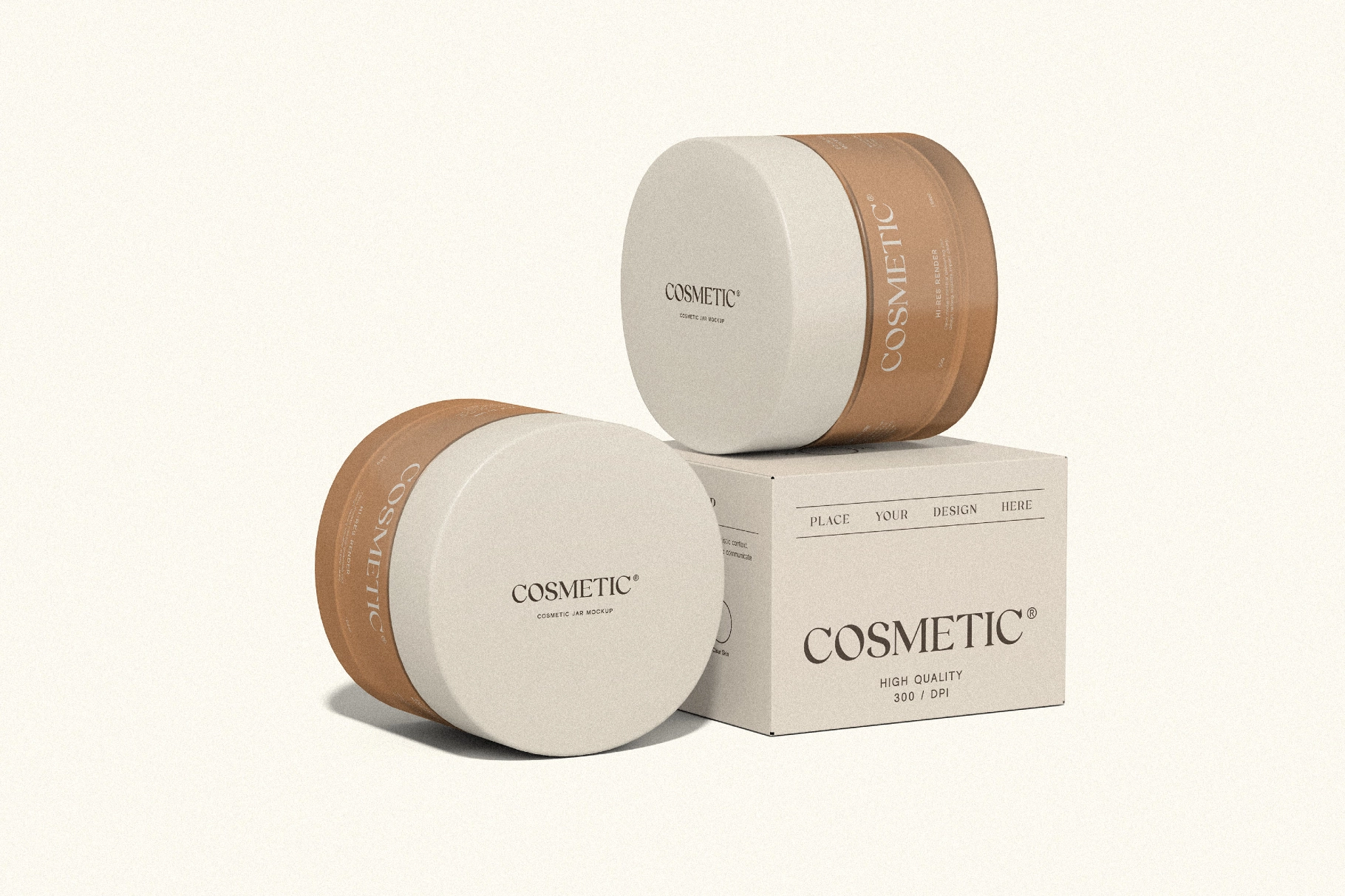 Cosmetic Jar Packaging Mockup