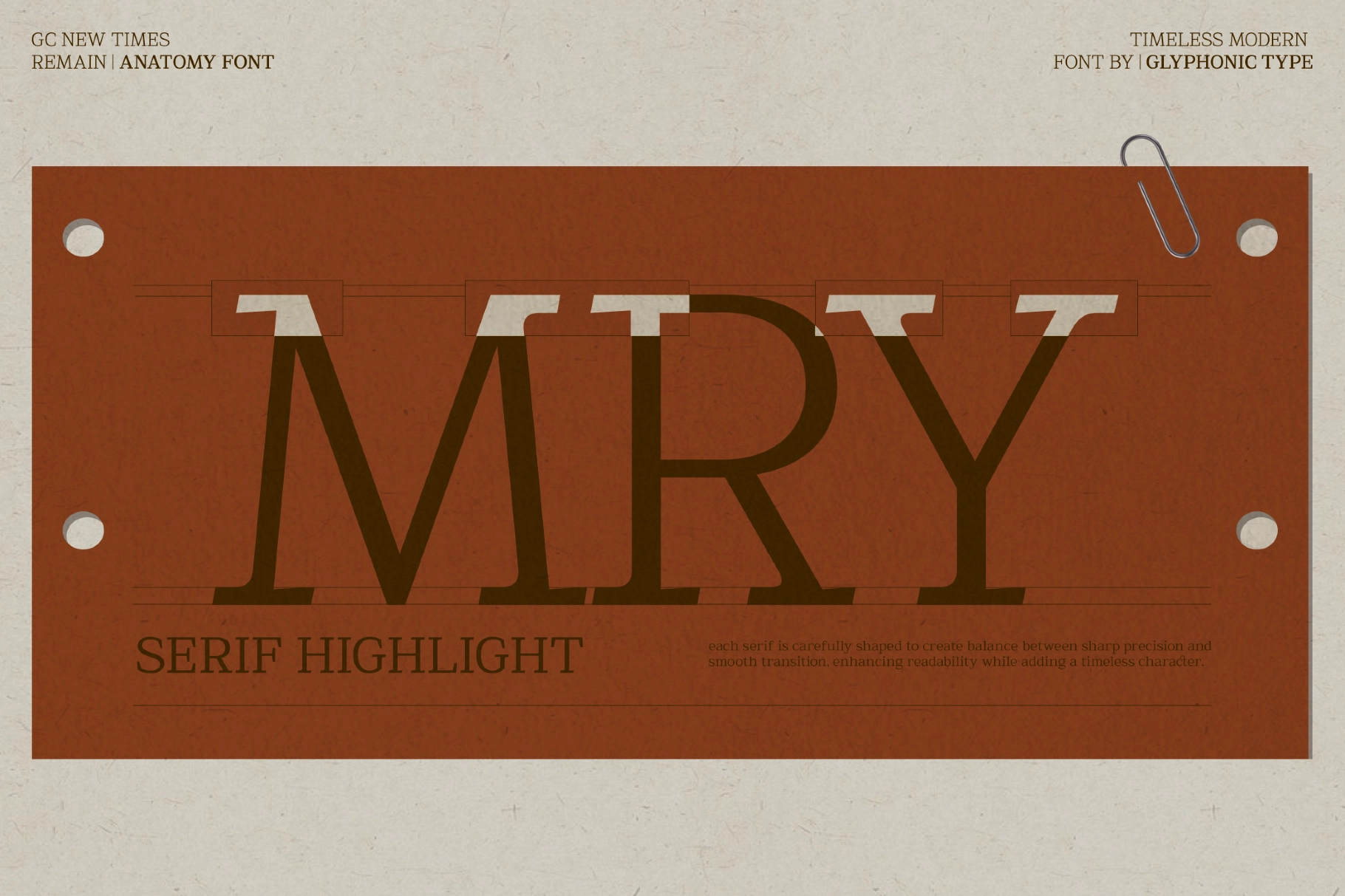 GC New Times Remain - Modern Serif Font