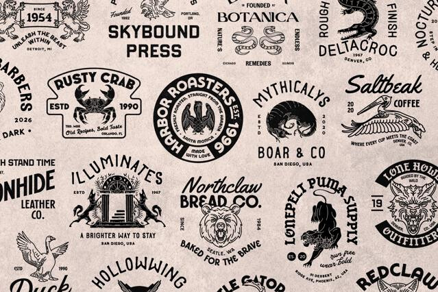 Vintage Logo and Badge Collection