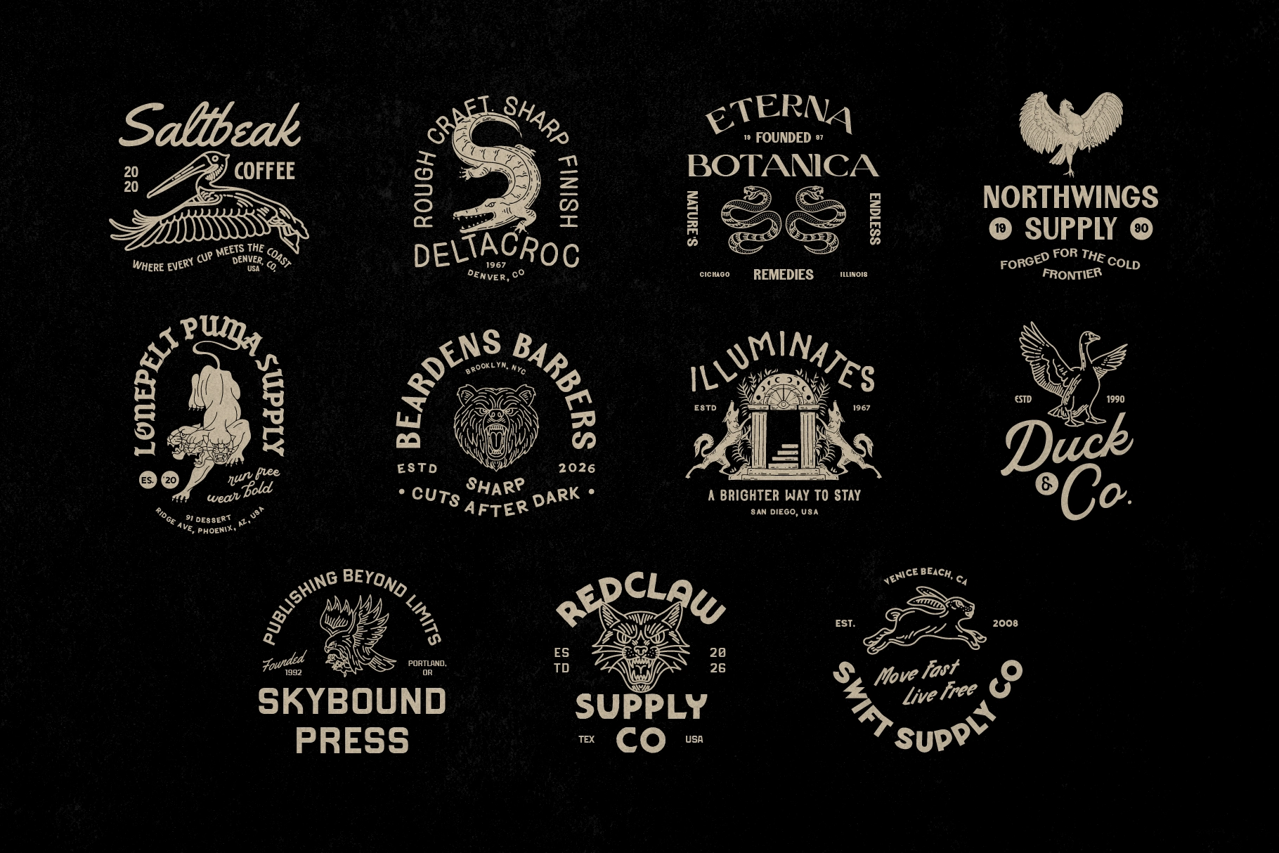 Vintage Logo and Badge Collection