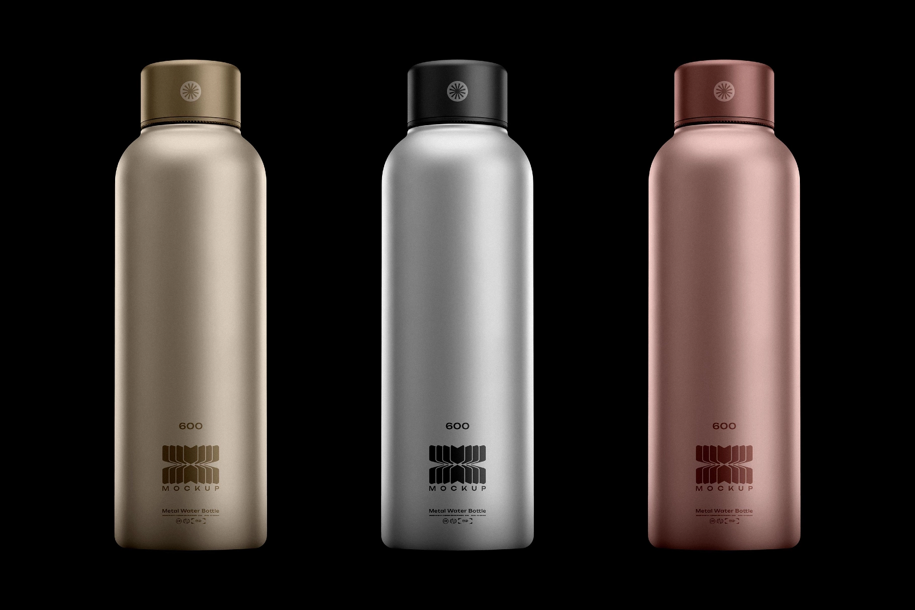 Metal Water Bottle Mockup